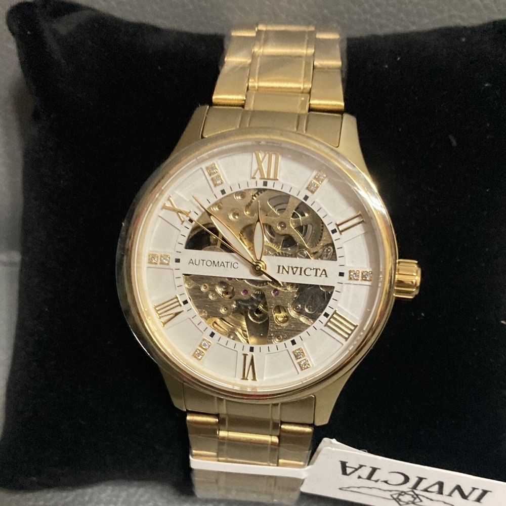 Invicta Objet D Art Automatic Men's Watch w/ Skeleton Dial - 40mm, Gold 69116